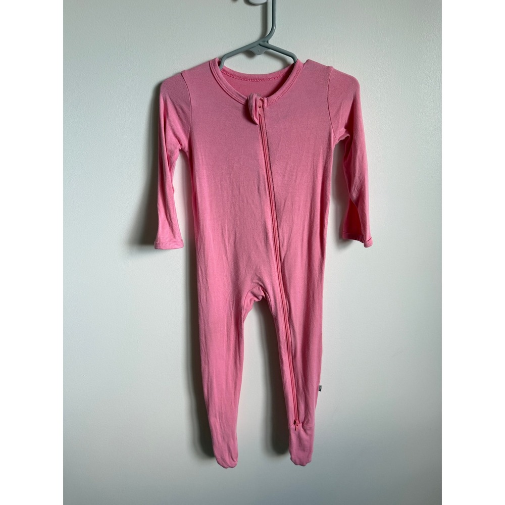 Kyte Baby Bamboo Zippered Footie Pink 12-18 Months